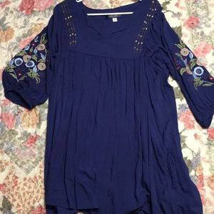 Blue Flowy Dress